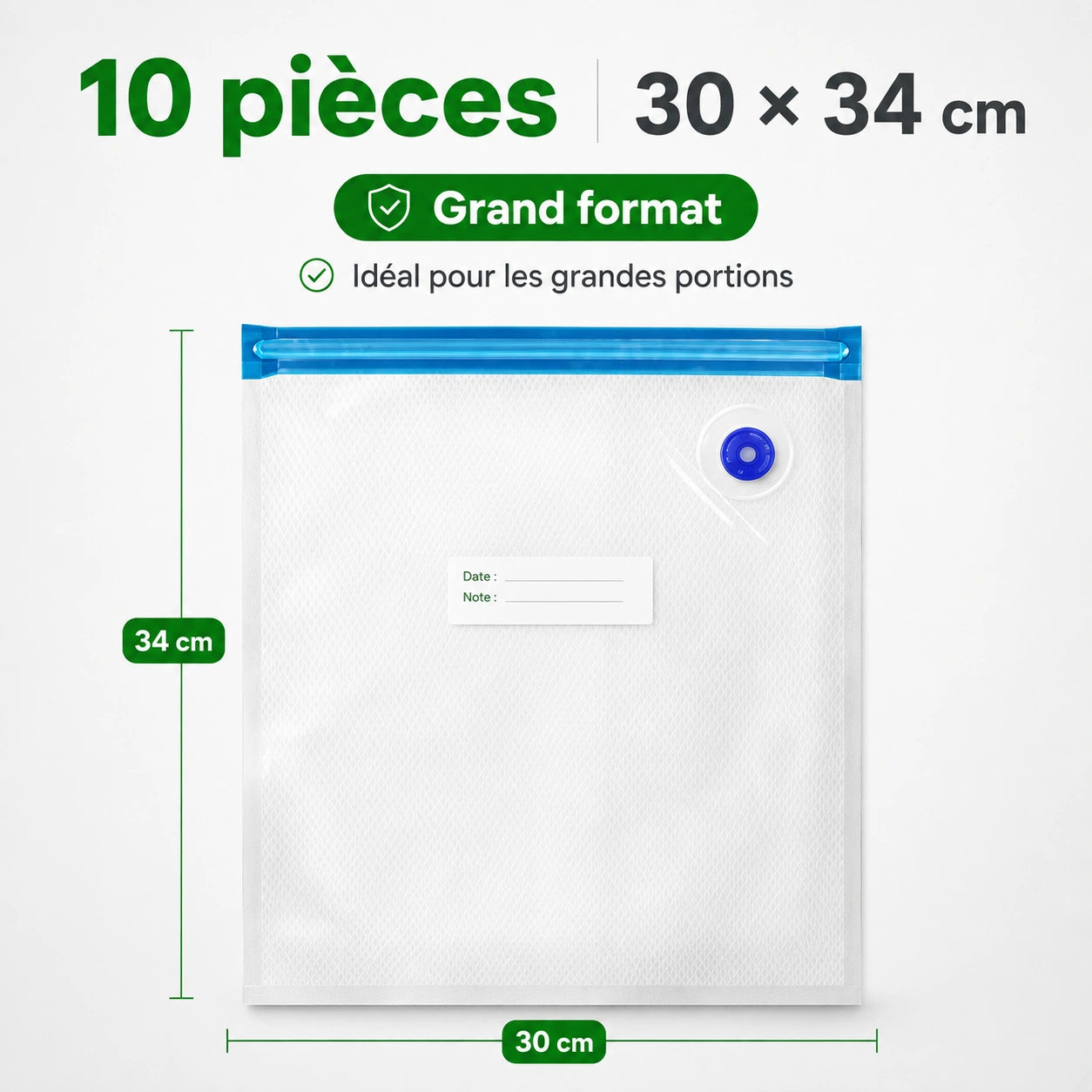 AirSeal™ Recharge – Lot de 10 Grand Format (30×34cm)