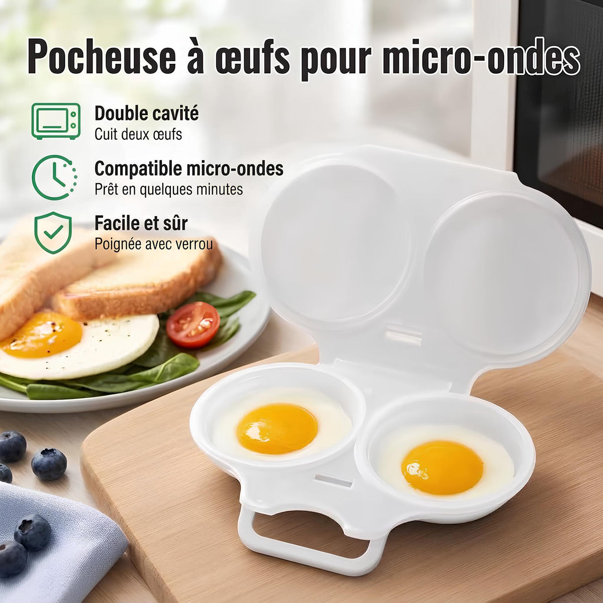 Frigora™ – Pocheur d'Œufs Micro-Ondes