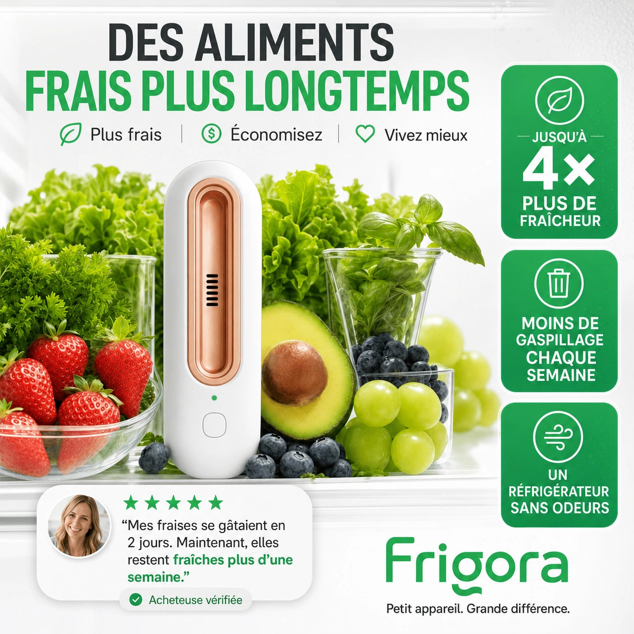 Frigora™ – Gardez vos aliments frais 4x plus longtemps